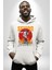 Kıdemli Yunan Tanrısı Antik Heykel Kadın Erkek Baskılı Üç Iplik Beyaz Kapüşonlu Hodie Sweatshirt 4