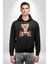 Evet Yapabilirsin Oyuncak Ayı Kadın Erkek Baskılı Üç Iplik Siyah Kapüşonlu Hodie Sweatshirt 2