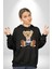 Evet Yapabilirsin Oyuncak Ayı Kadın Erkek Baskılı Üç Iplik Siyah Kapüşonlu Hodie Sweatshirt 5