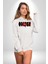 Sexy Dudak Ups Kadın Erkek Baskılı Üç Iplik Beyaz Kapüşonlu Hodie Sweatshirt 3