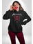 Rock Tarzı Kelebek Sokak Tarzı Kadın Erkek Baskılı Üç Iplik Siyah Kapüşonlu Hodie Sweatshirt 4