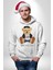 Evet Yapabilirsin Oyuncak Ayı Kadın Erkek Baskılı Üç Iplik Beyaz Kapüşonlu Hodie Sweatshirt 2