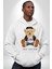 Evet Yapabilirsin Oyuncak Ayı Kadın Erkek Baskılı Üç Iplik Beyaz Kapüşonlu Hodie Sweatshirt 4
