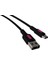 Coral USB A-C Hızlı Şarj Kablosu, Siyah Kablo, Fuşya/siyah Uçlar (150 Cm) 3