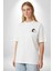 Elio ve Oliver Çizim Kadın Erkek Ön Minimal Sırt Baskılı Beyaz Pamuklu Tişört 3