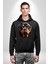 Rottweiler Alman Irkı Köpek Kadın Erkek Baskılı Üç Iplik Siyah Kapüşonlu Hodie Sweatshirt 1