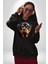 Rottweiler Alman Irkı Köpek Kadın Erkek Baskılı Üç Iplik Siyah Kapüşonlu Hodie Sweatshirt 3