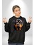 Rottweiler Alman Irkı Köpek Kadın Erkek Baskılı Üç Iplik Siyah Kapüşonlu Hodie Sweatshirt 4