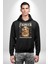 Cesaretli Yunan Askeri Sokak Tarzı Kadın Erkek Baskılı Üç Iplik Siyah Kapüşonlu Hodie Sweatshirt 3