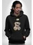 Oyuncak Ayı Sokaklar Kralı Kadın Erkek Baskılı Üç Iplik Siyah Kapüşonlu Hodie Sweatshirt 2