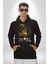 Koi Balığı Japon Efsanesi Kadın Erkek Baskılı Üç Iplik Siyah Kapüşonlu Hodie Sweatshirt 4