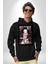 Demon Slayer Nezuko Kamado Anime Kadın Erkek Baskılı Üç Iplik Siyah Kapüşonlu Hodie Sweatshirt 4