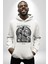 Zihniyet Yunan Aslan ve Antik Yunan Kadın Erkek Baskılı Üç Iplik Beyaz Kapüşonlu Hodie Sweatshirt 3