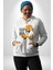 Yüksek Sınıf Oyuncak Ayı Kadın Erkek Baskılı Üç Iplik Beyaz Kapüşonlu Hodie Sweatshirt 4