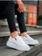 Erkek AYAKKABIKB-X155 Kuback Beyaz Cilt Detaylı Beyaz Yüksek Taban Günlük Spor Ayakkabı 1
