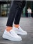 Erkek AYAKKABIKB-X155 Kuback Beyaz Cilt Detaylı Beyaz Yüksek Taban Günlük Spor Ayakkabı 3