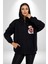 Kırmızı Tren Üç Çeyrek Kadın Erkek Baskılı Fermuarlı Kapüşonlu Hırka Sweatshirt 2