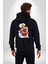 Kırmızı Tren Üç Çeyrek Kadın Erkek Baskılı Fermuarlı Kapüşonlu Hırka Sweatshirt 3