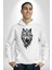 Havalı Kurt Özel Harekat Kadın Erkek Baskılı Üç Iplik Beyaz Kapüşonlu Hodie Sweatshirt 2