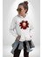 Karanlık Kurukafalar Dark Vibe Kadın Erkek Baskılı Üç Iplik Beyaz Kapüşonlu Hodie Sweatshirt 4
