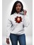 Karanlık Kurukafalar Dark Vibe Kadın Erkek Baskılı Üç Iplik Beyaz Kapüşonlu Hodie Sweatshirt 5