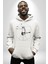 Vitruvius Adamı Gitarist Kadın Erkek Baskılı Üç Iplik Beyaz Kapüşonlu Hodie Sweatshirt 1