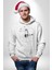 Vitruvius Adamı Gitarist Kadın Erkek Baskılı Üç Iplik Beyaz Kapüşonlu Hodie Sweatshirt 3