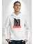 Sokak Tarzı Modern Heykel Kadın Erkek Baskılı Üç Iplik Beyaz Kapüşonlu Hodie Sweatshirt 3