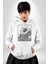 Ayçiçeği Vatan Retro Tasarım Kadın Erkek Baskılı Üç Iplik Beyaz Kapüşonlu Hodie Sweatshirt 2