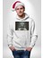 Yapı Bozun Techno Tarzı Kadın Erkek Baskılı Üç Iplik Beyaz Kapüşonlu Hodie Sweatshirt 1