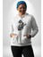 Rock N Rollcu Tarz Adam Kadın Erkek Baskılı Üç Iplik Beyaz Kapüşonlu Hodie Sweatshirt 2