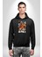 Japon Koi Balığı Efsane Balık Kadın Erkek Baskılı Üç Iplik Siyah Kapüşonlu Hodie Sweatshirt 1
