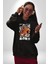 Japon Koi Balığı Efsane Balık Kadın Erkek Baskılı Üç Iplik Siyah Kapüşonlu Hodie Sweatshirt 3