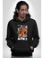 Japon Koi Balığı Efsane Balık Kadın Erkek Baskılı Üç Iplik Siyah Kapüşonlu Hodie Sweatshirt 5
