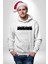 Vahşi Kal Karanlık Ormanlar Kadın Erkek Baskılı Üç Iplik Beyaz Kapüşonlu Hodie Sweatshirt 1