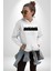 Vahşi Kal Karanlık Ormanlar Kadın Erkek Baskılı Üç Iplik Beyaz Kapüşonlu Hodie Sweatshirt 4