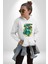 Dalga Ben Geliyorum Timsah Havuz Kadın Erkek Baskılı Üç Iplik Beyaz Kapüşonlu Hodie Sweatshirt 2