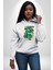 Dalga Ben Geliyorum Timsah Havuz Kadın Erkek Baskılı Üç Iplik Beyaz Kapüşonlu Hodie Sweatshirt 3