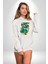 Dalga Ben Geliyorum Timsah Havuz Kadın Erkek Baskılı Üç Iplik Beyaz Kapüşonlu Hodie Sweatshirt 5