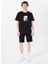 Bisiklet Yaka Baskılı Siyah Erkek T-Shirt M5SM-TST1298 2
