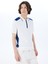 Polo Yaka Relaxed Blok Desenli Ekru - Lacivert Erkek Kazak J5SM-KZK7209 1