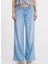 Yüksek Bel Geniş Paça Geniş Fit Mavi Kadın Denim Pantolon W2HD205280F09-WORLD Wide Jean Panto 3