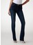 Yüksek Bel Düz Paça Regular Fit Mavi Kadın Denim Pantolon Sexy Straıght Power - Eco Vıscose B 2
