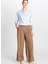 Yüksek Bel Relaxed Deve Tüyü Kadın Pantolon W2510473211-BOL Paça Tencel Pantolo 2