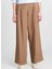 Yüksek Bel Relaxed Deve Tüyü Kadın Pantolon W2510473211-BOL Paça Tencel Pantolo 3