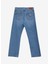 Yüksek Bel Düz Paça Regular Fit Mavi Kadın Denim Pantolon Gj G08 Mıd Rıse Stra - Eco Recy Co 2
