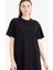 Regular Fit Bisiklet Yaka Basic Düz Kısa Kollu Siyah Tunik Tişört A8351AX25SP 1