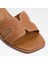 Itsandal Sandalet Düz Terlik - Kahve 5