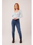Geniş Yaka Bebe Mavisi Basic Body Bluz 2