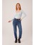 Geniş Yaka Bebe Mavisi Basic Body Bluz 4